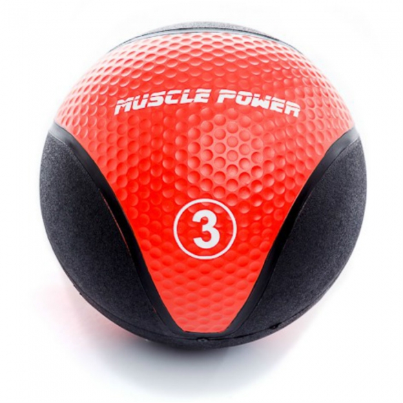 Muscle Power Medicine Ball 3 kg Rood MP1005 MP1005ROOD